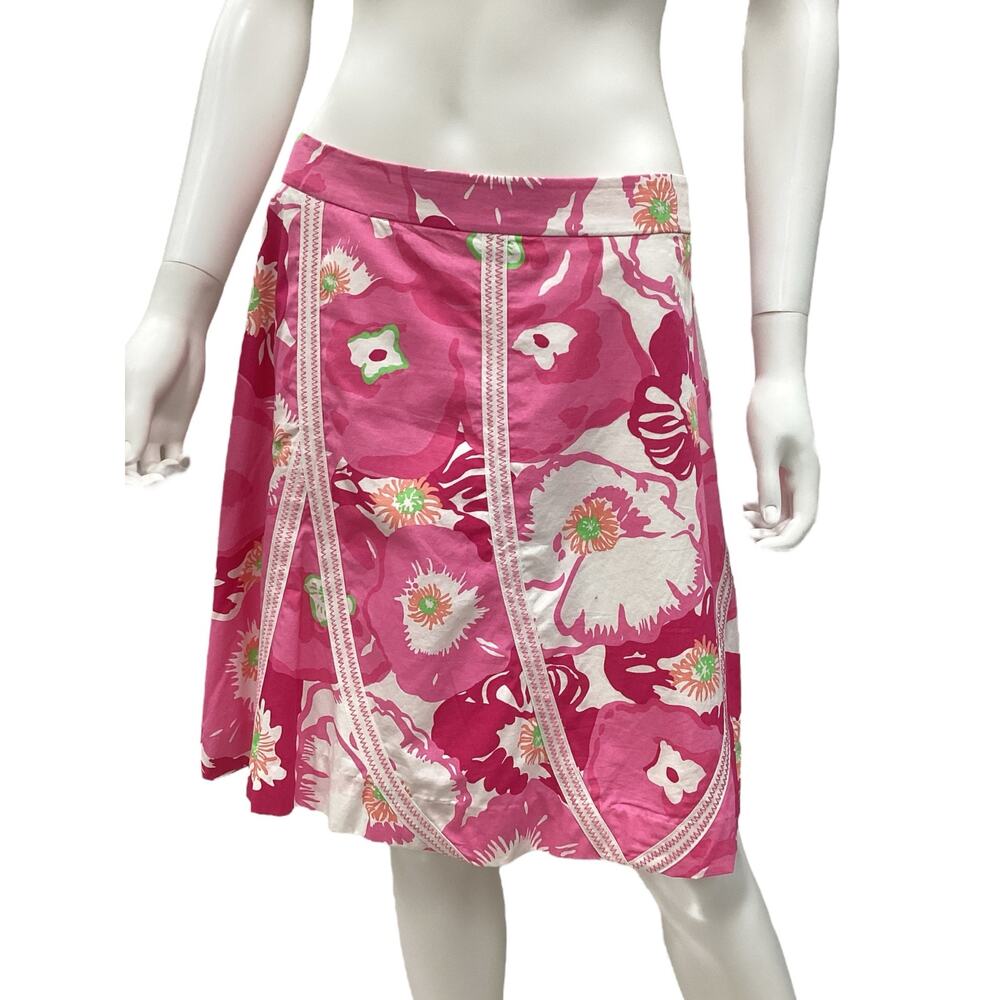 Lilly Pulitzer Skirt Women’s Size 4 Cotton A-Line in Sonia Pink Print